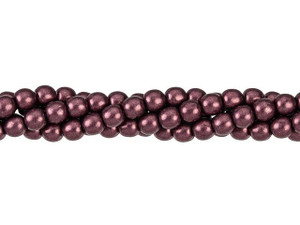 Czech Glass 4mm ColorTrends Saturated Metallic Red Pear Round Bead Strand (100pc Strand) by Starman Czech Glass 4mm ColorTrends Saturated Metallic Red Pear Round Bead Strand (100pc Strand) by Starman