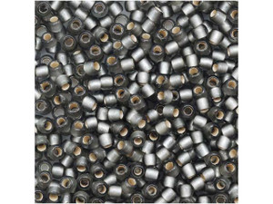 TOHO Bead Round 11/0 Frosted Silver-Lined Gray, 2.5-Inch Tube TOHO Bead Round 11/0 Frosted Silver-Lined Gray, 2.5-Inch Tube