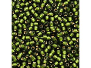 TOHO Bead Round 11/0 Frosted Silver-Lined Olivine, 2.5-Inch Tube TOHO Bead Round 11/0 Frosted Silver-Lined Olivine, 2.5-Inch Tube