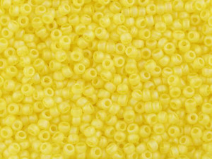 TOHO Bead Round 11/0 Frosted Transparent Lemon Yellow AB, 2.5-Inch Tube TOHO Bead Round 11/0 Frosted Transparent Lemon Yellow AB, 2.5-Inch Tube