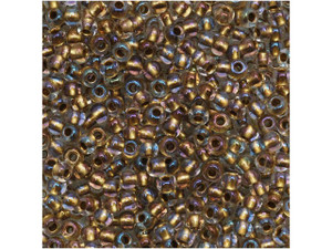TOHO Bead Round 11/0 Gold-Lined Crystal AB, 2.5-Inch Tube TOHO Bead Round 11/0 Gold-Lined Crystal AB, 2.5-Inch Tube