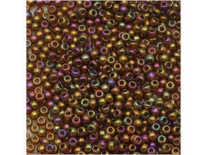TOHO Bead Round 11/0 Gold-Lustered Dark Topaz, 2.5-Inch Tube TOHO Bead Round 11/0 Gold-Lustered Dark Topaz, 2.5-Inch Tube