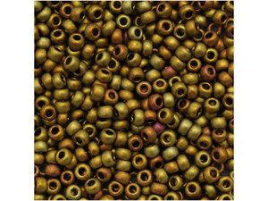 TOHO Bead Round 11/0 Matte Nickel-Plated Bronze/Plum Iris, 2.5-Inch Tube TOHO Bead Round 11/0 Matte Nickel-Plated Bronze/Plum Iris, 2.5-Inch Tube