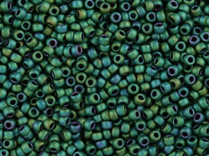 TOHO Bead Round 11/0 Matte Raku Vine/Green Iris, 2.5-Inch Tube TOHO Bead Round 11/0 Matte Raku Vine/Green Iris, 2.5-Inch Tube
