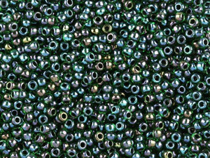 TOHO Bead Round 11/0 Purple Lined Green AB, 2.5-Inch Tube TOHO Bead Round 11/0 Purple Lined Green AB, 2.5-Inch Tube