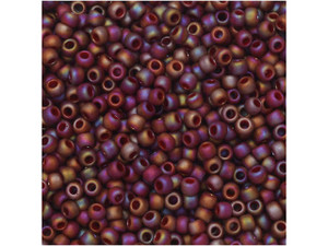 TOHO Bead Round 11/0 Semi-Glazed Dark Red AB 2.5-Inch Tube TOHO Bead Round 11/0 Semi-Glazed Dark Red AB 2.5-Inch Tube