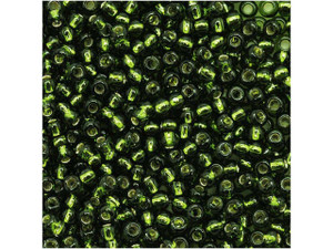 TOHO Bead Round 11/0 Silver-Lined Olivine, 2.5-Inch Tube TOHO Bead Round 11/0 Silver-Lined Olivine, 2.5-Inch Tube