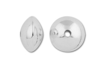 8mm Sterling Silver Shiny Saucer Bead 8mm Sterling Silver Shiny Saucer Bead