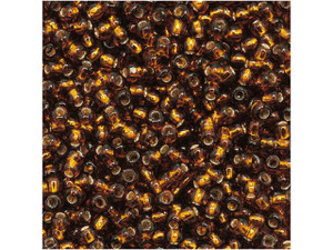 TOHO Bead Round 11/0 Silver-Lined Smokey Topaz, 2.5-Inch Tube