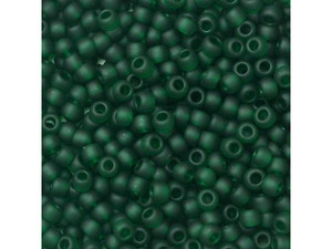 TOHO Bead Round 11/0 Transparent Frosted Green Emerald, 2.5-Inch Tube TOHO Bead Round 11/0 Transparent Frosted Green Emerald, 2.5-Inch Tube