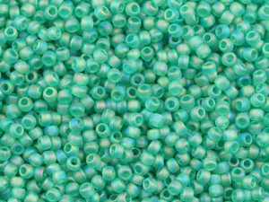 TOHO Bead Round 11/0 Trans-Rainbow-Frosted Dark Peridot, 2.5-Inch Tube TOHO Bead Round 11/0 Trans-Rainbow-Frosted Dark Peridot, 2.5-Inch Tube