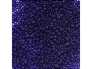 TOHO Bead Round 15/0 Frosted Transparent Dark Sapphire, 2.5-Inch Tube TOHO Bead Round 15/0 Frosted Transparent Dark Sapphire, 2.5-Inch Tube