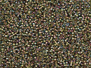 TOHO Bead Round 15/0 Gold Lined Black Diamond AB, 2.5-Inch Tube TOHO Bead Round 15/0 Gold Lined Black Diamond AB, 2.5-Inch Tube
