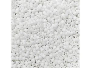 TOHO Bead Round 15/0 Matte Milk White, 2.5-Inch Tube
