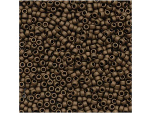 TOHO Bead Round 15/0 Matte Soft Brown 2.5-Inch Tube