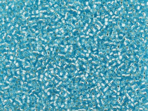 TOHO Bead Round 15/0 Silver-Lined Aqua 2.5-Inch Tube