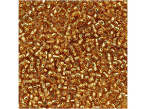 TOHO Bead Round 15/0 Silver-Lined Dark Gold 2.5-Inch Tube TOHO Bead Round 15/0 Silver-Lined Dark Gold 2.5-Inch Tube
