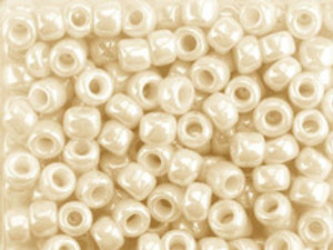 TOHO Bead Round Size 3/0 Opaque Lustered Light Beige - 2.5 Inch Tube TOHO Bead Round Size 3/0 Opaque Lustered Light Beige - 2.5 Inch Tube