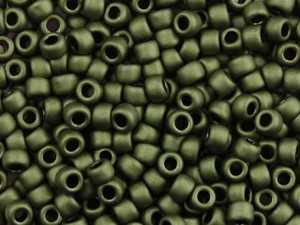 TOHO Bead Round 6/0 Matte Olive 2.5-Inch Tube TOHO Bead Round 6/0 Matte Olive 2.5-Inch Tube