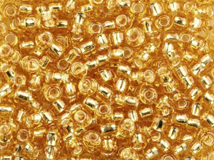TOHO Bead Round 6/0 Silver-Lined Medium Gold 2.5-Inch Tube TOHO Bead Round 6/0 Silver-Lined Medium Gold 2.5-Inch Tube