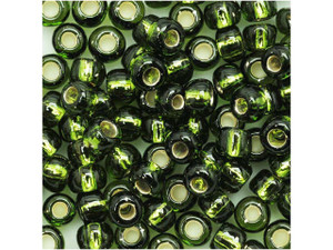 TOHO Bead Round 6/0 Silver-Lined Olivine 2.5-Inch Tube TOHO Bead Round 6/0 Silver-Lined Olivine 2.5-Inch Tube