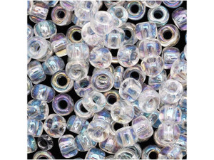 TOHO Bead Round 6/0 Transparent Crystal AB 2.5-Inch Tube TOHO Bead Round 6/0 Transparent Crystal AB 2.5-Inch Tube