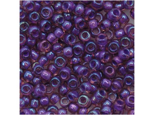 TOHO Bead Round 8/0 Color-Lined Purple/Rosaline AB, 2.5-Inch Tube TOHO Bead Round 8/0 Color-Lined Purple/Rosaline AB, 2.5-Inch Tube