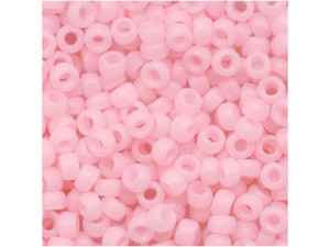 TOHO Bead Round 8/0 Frosted Ceylon Baby Pink, 2.5-Inch Tube