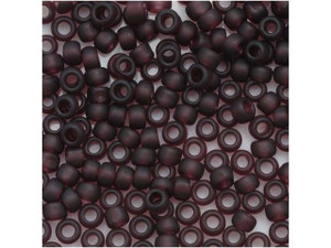 TOHO Bead Round 8/0 Frosted Transparent Dark Amethyst, 2.5-Inch Tube TOHO Bead Round 8/0 Frosted Transparent Dark Amethyst, 2.5-Inch Tube