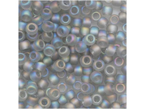 TOHO Bead Round 8/0 Frosted Trans-Rainbow Soft Gray, 2.5-Inch Tube TOHO Bead Round 8/0 Frosted Trans-Rainbow Soft Gray, 2.5-Inch Tube