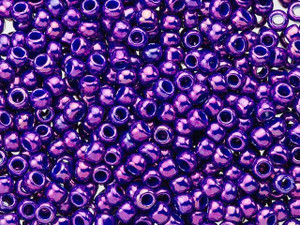 TOHO Bead Round 8/0 Higher-Metallic Grape, 2.5-Inch Tube