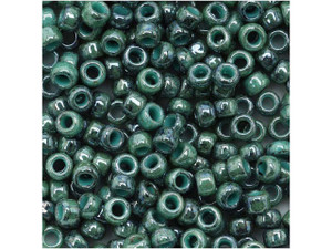 TOHO Bead Round 8/0 Marbled Opaque Turquoise/Blue, 2.5-Inch Tube TOHO Bead Round 8/0 Marbled Opaque Turquoise/Blue, 2.5-Inch Tube