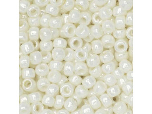 TOHO Bead Round 8/0 Opaque Navajo White Luster, 2.5-Inch Tube