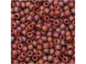 TOHO Bead Round 8/0 Semi-Glazed Orange AB 2.5-Inch Tube