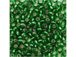 TOHO Bead Round 8/0 Silver-Lined Grass Green, 2.5-Inch Tube TOHO Bead Round 8/0 Silver-Lined Grass Green, 2.5-Inch Tube