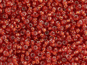 TOHO Bead Round 8/0 Silver-Lined Tangerine 2.5-Inch Tube