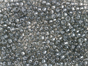 TOHO Bead Round 8/0 Trans-Lustered Black Diamond 2.5-Inch Tube