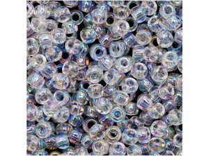 TOHO Bead Round 8/0 Transparent Crystal AB, 2.5-Inch Tube TOHO Bead Round 8/0 Transparent Crystal AB, 2.5-Inch Tube