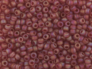 TOHO Bead Round 8/0 Trans-Rainbow-Frosted Ruby, 2.5-Inch Tube TOHO Bead Round 8/0 Trans-Rainbow-Frosted Ruby, 2.5-Inch Tube
