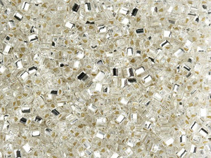 TOHO Bead Triangle 11/0 Silver-Lined Crystal 2.5-Inch Tube TOHO Bead Triangle 11/0 Silver-Lined Crystal 2.5-Inch Tube
