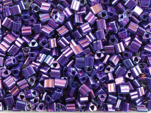 TOHO Bead Triangle 8/0 Higher-Metallic Royal Purple 2.5-Inch Tube TOHO Bead Triangle 8/0 Higher-Metallic Royal Purple 2.5-Inch Tube