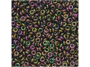 TOHO Demi Round Bead 11/0 Higher-Metallic Purple/Green Iris approx. 7.8g Tube TOHO Demi Round Bead 11/0 Higher-Metallic Purple/Green Iris approx. 7.8g Tube