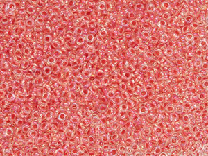 TOHO Demi Round Bead 11/0 Inside-Color Rainbow Crystal/Salmon-Lined 2.5-Inch Tube TOHO Demi Round Bead 11/0 Inside-Color Rainbow Crystal/Salmon-Lined 2.5-Inch Tube