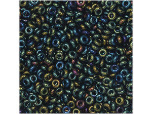 TOHO Demi Round Bead 11/0 Metallic Iris Green/Brown approx. 7.8g Tube TOHO Demi Round Bead 11/0 Metallic Iris Green/Brown approx. 7.8g Tube