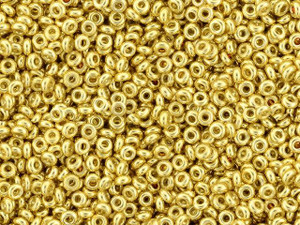 Toho Demi Round 11/0 Seed Bead, Gold-Lustered Dark Antique Bronze, TN