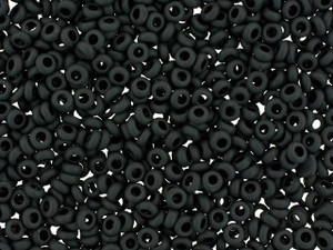 TOHO Demi Round Bead 6/0 Opaque-Frosted Jet 2.5-Inch Tube TOHO Demi Round Bead 6/0 Opaque-Frosted Jet 2.5-Inch Tube