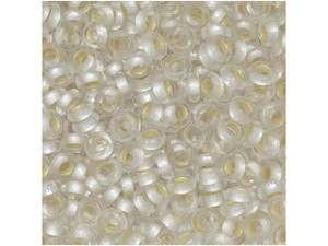 TOHO Demi Round Bead 8/0 Frosted Silver-Lined PermaFinish Crystal approx. 7.4g Tube TOHO Demi Round Bead 8/0 Frosted Silver-Lined PermaFinish Crystal approx. 7.4g Tube