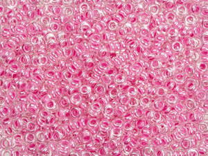 TOHO Demi Round Bead 8/0 Inside-Color Crystal/Baby Pink-Lined 2.5-Inch Tube TOHO Demi Round Bead 8/0 Inside-Color Crystal/Baby Pink-Lined 2.5-Inch Tube