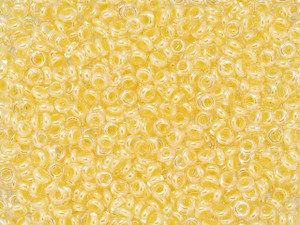 TOHO Demi Round Bead 8/0 Inside-Color Crystal/Light Jonquil-Lined 2.5-Inch Tube TOHO Demi Round Bead 8/0 Inside-Color Crystal/Light Jonquil-Lined 2.5-Inch Tube