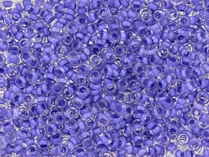 TOHO Demi Round Bead 8/0 Inside-Color Crystal/Neon Purple-Lined 2.5-Inch Tube TOHO Demi Round Bead 8/0 Inside-Color Crystal/Neon Purple-Lined 2.5-Inch Tube